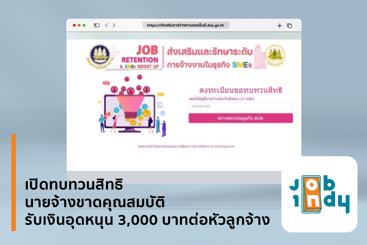 Review rights The employer is disqualified to receive a subsidy of 3,000 baht per employee.